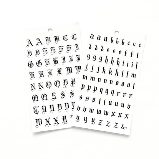 Black Gothic Letter Stickers by Recollections™